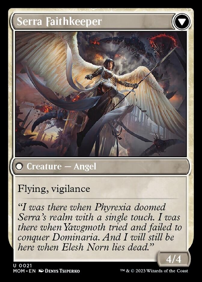 Invasion of Dominaria // Serra Faithkeeper (MOM-021) - March of the Machine