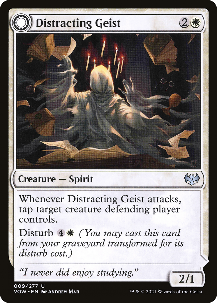 Distracting Geist // Clever Distraction (VOW-009) - Innistrad: Crimson Vow: (Double Faced Transform)