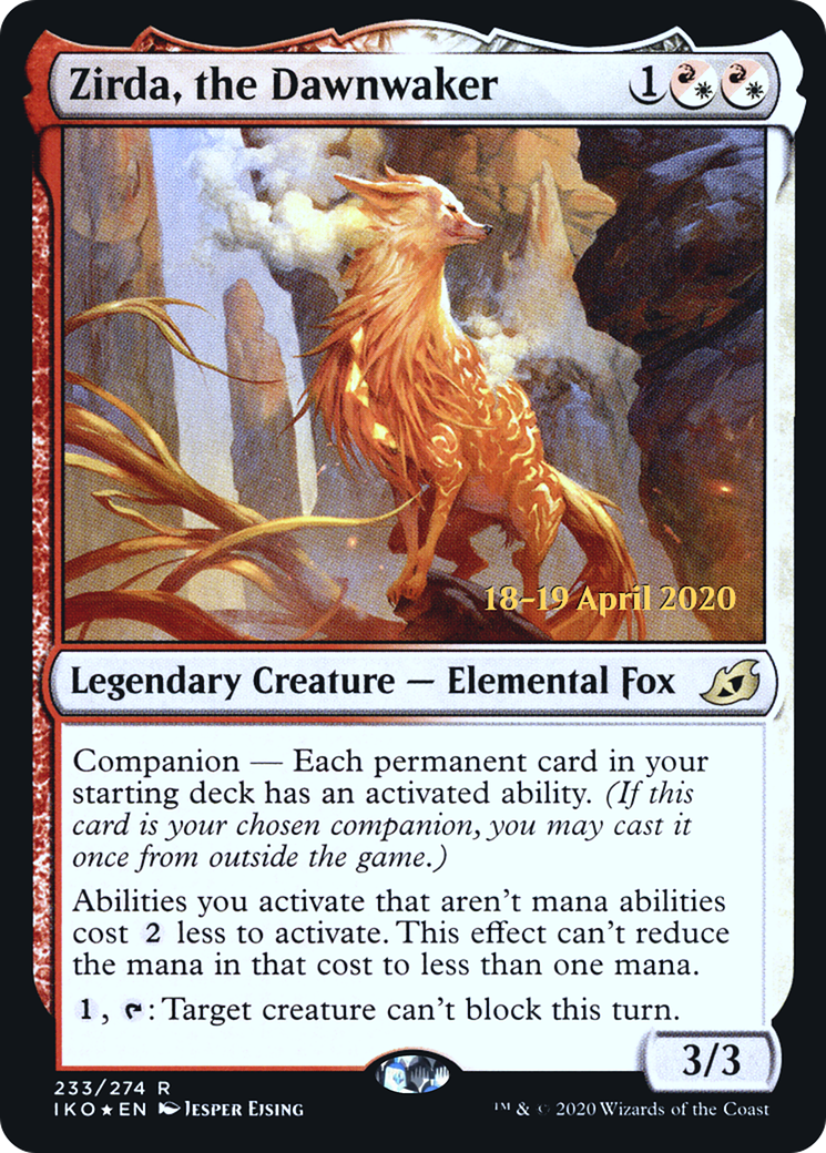 Zirda, the Dawnwaker (PRE-233S) - Ikoria: Lair of Behemoths Promos: (companion) Foil