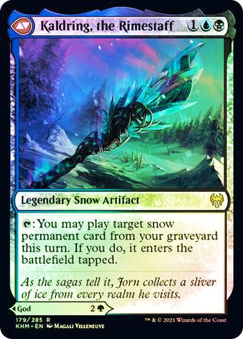 Jorn, God of Winter // Kaldring, the Rimestaff (PRE-179S) - Kaldheim Promos: (snow) Foil
