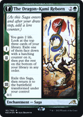 The Dragon-Kami Reborn // Dragon-Kami's Egg (PRE-181S) - Kamigawa: Neon Dynasty Promos: (fandfc, enchantment) Foil