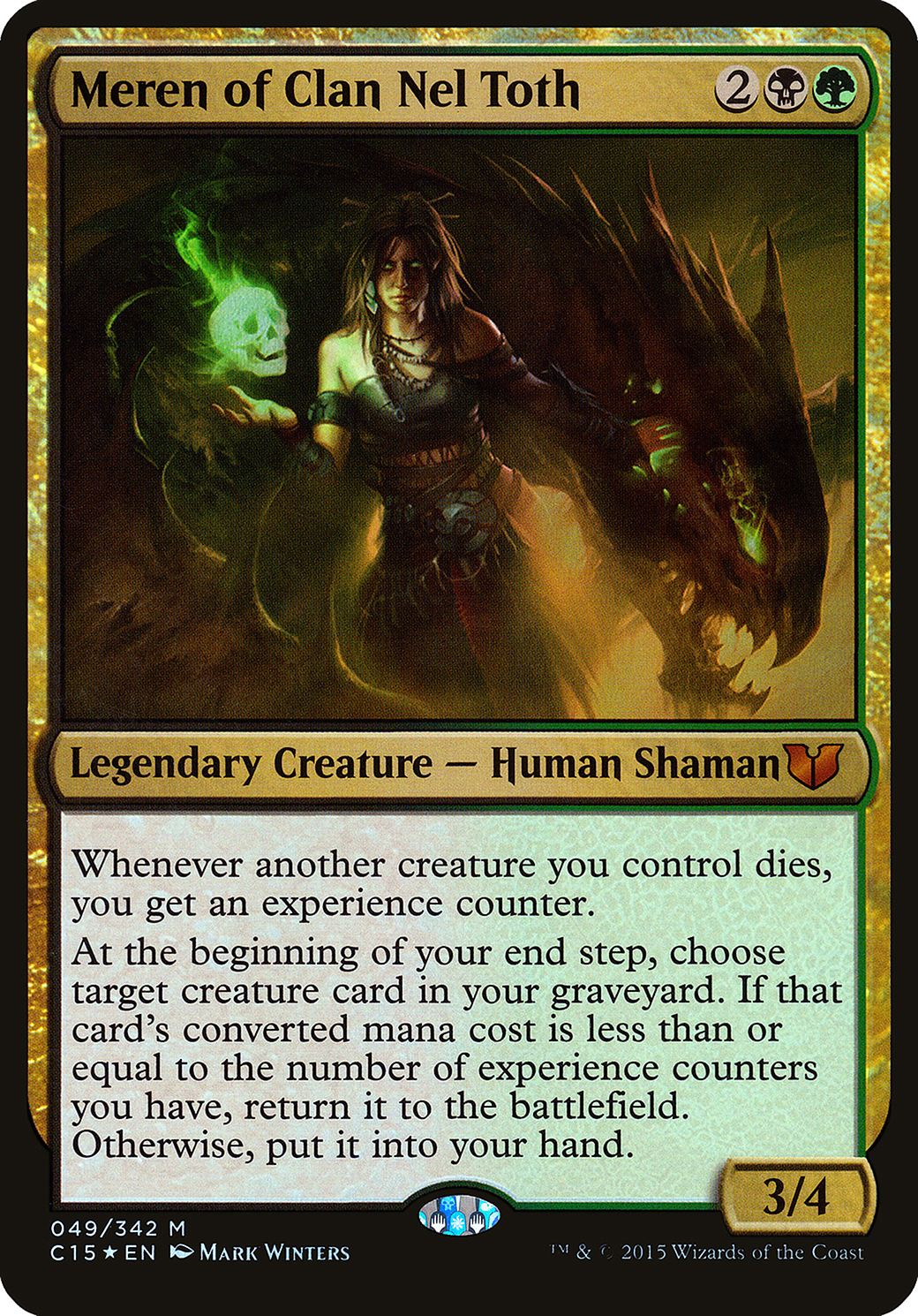 Meren of Clan Nel Toth (OVER-049) - Commander 2015 Oversized Foil