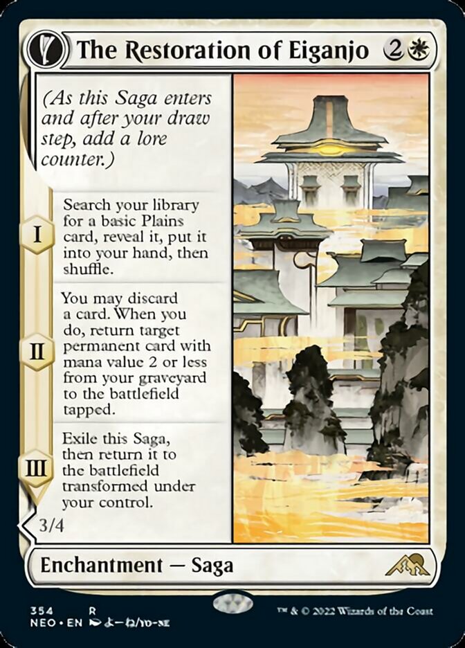 The Restoration of Eiganjo // Architect of Restoration (NEO-354) - Kamigawa: Neon Dynasty: (Showcase, fandfc)