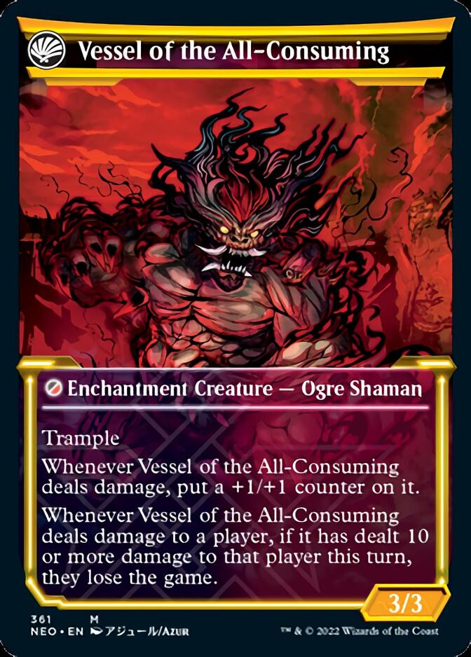 Hidetsugu Consumes All // Vessel of the All-Consuming (NEO-361) - Kamigawa: Neon Dynasty: (Showcase, fandfc)
