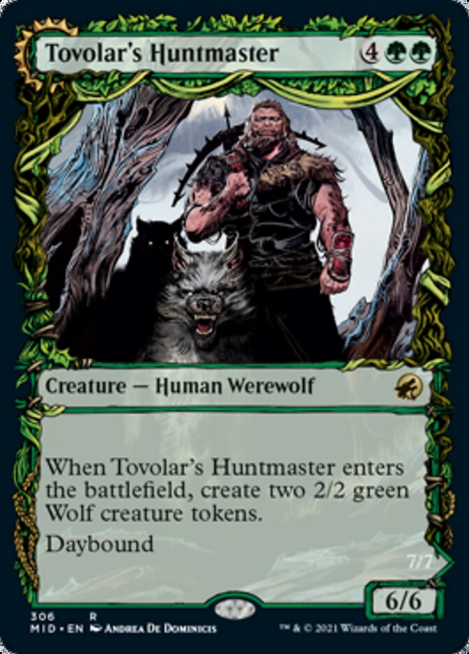 Tovolar's Huntmaster // Tovolar's Packleader (MID-306) - Innistrad: Midnight Hunt: (Showcase, Double Faced Transform)