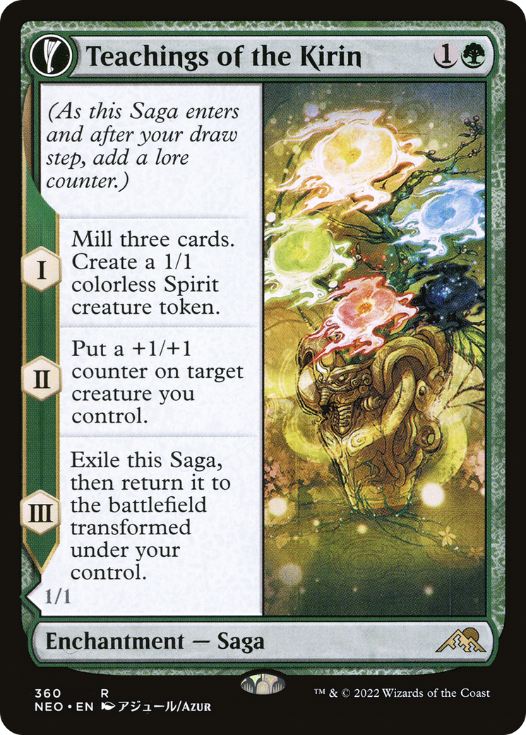 Teachings of the Kirin // Kirin-Touched Orochi (NEO-360) - Kamigawa: Neon Dynasty: (Showcase, fandfc)