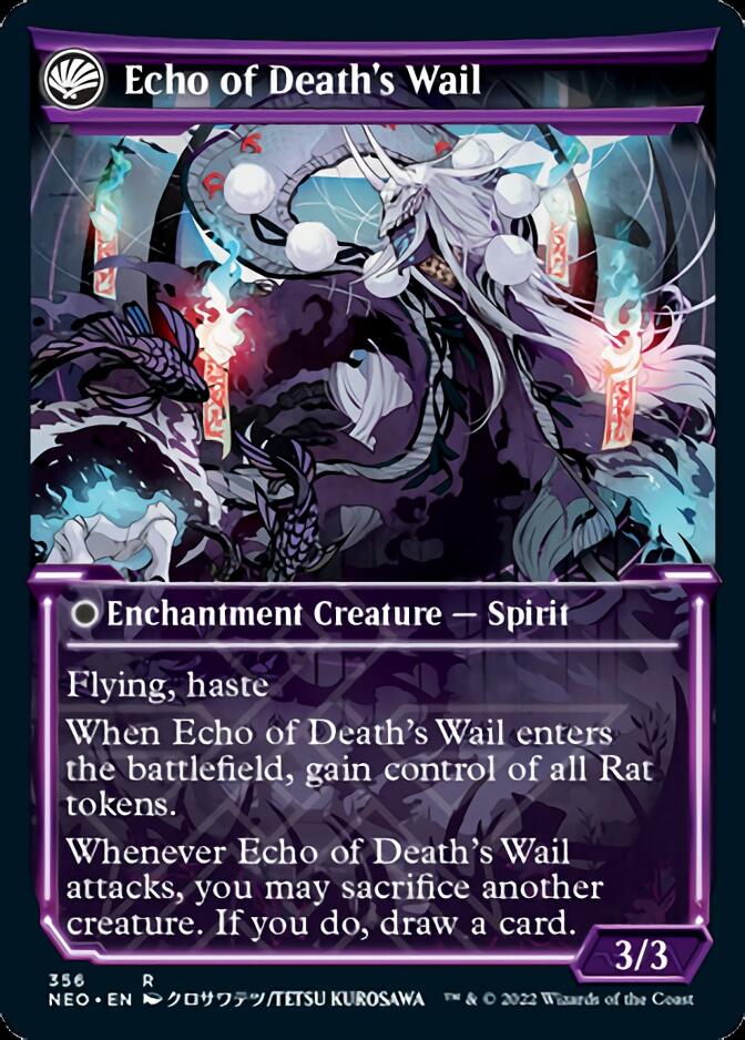 Tribute to Horobi // Echo of Death's Wail (NEO-356) - Kamigawa: Neon Dynasty: (Showcase, fandfc)