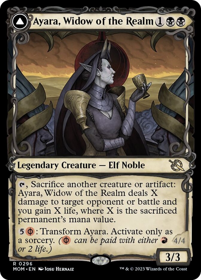 Ayara, Widow of the Realm // Ayara, Furnace Queen (MOM-296) - March of the Machine: (Showcase)
