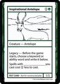 Inspirational Antelope (CMB1-078) - Mystery Booster Playtest Cards 2021