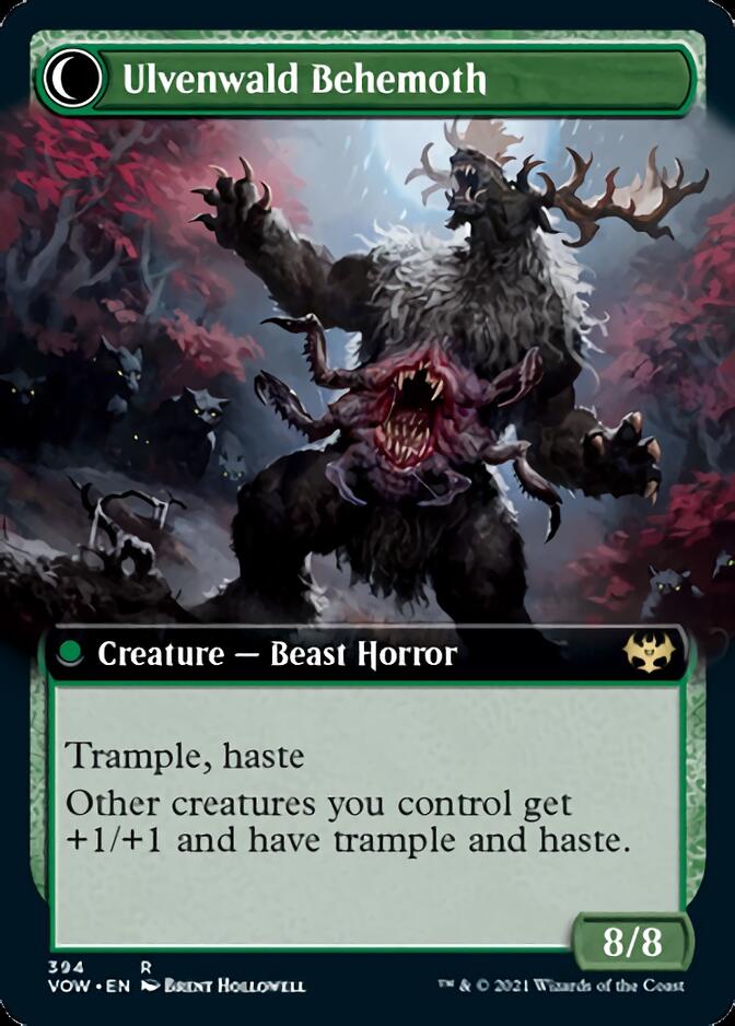 Ulvenwald Oddity // Ulvenwald Behemoth (VOW-394) - Innistrad: Crimson Vow: (Extended Art, Double Faced Transform)