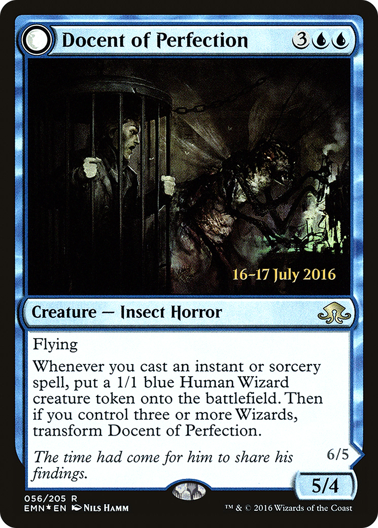 Docent of Perfection // Final Iteration (PRE-56S) - Eldritch Moon Promos: (mooneldrazidfc) Foil