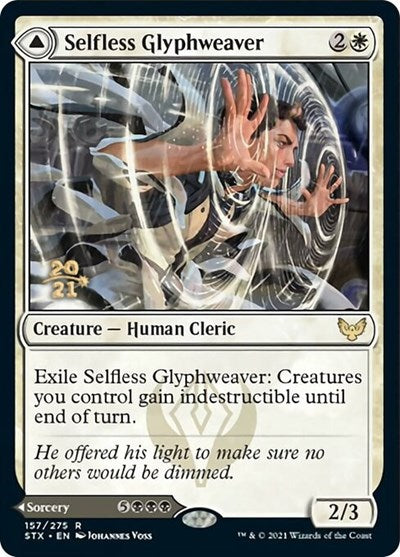 Selfless Glyphweaver // Deadly Vanity (PRE-157S) - Strixhaven: School of Mages Promos Foil